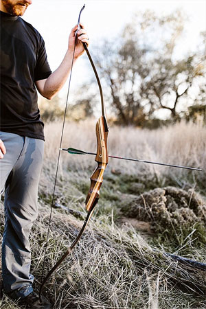 Southwest Archery Spyder Takedown Recurve Bow standing